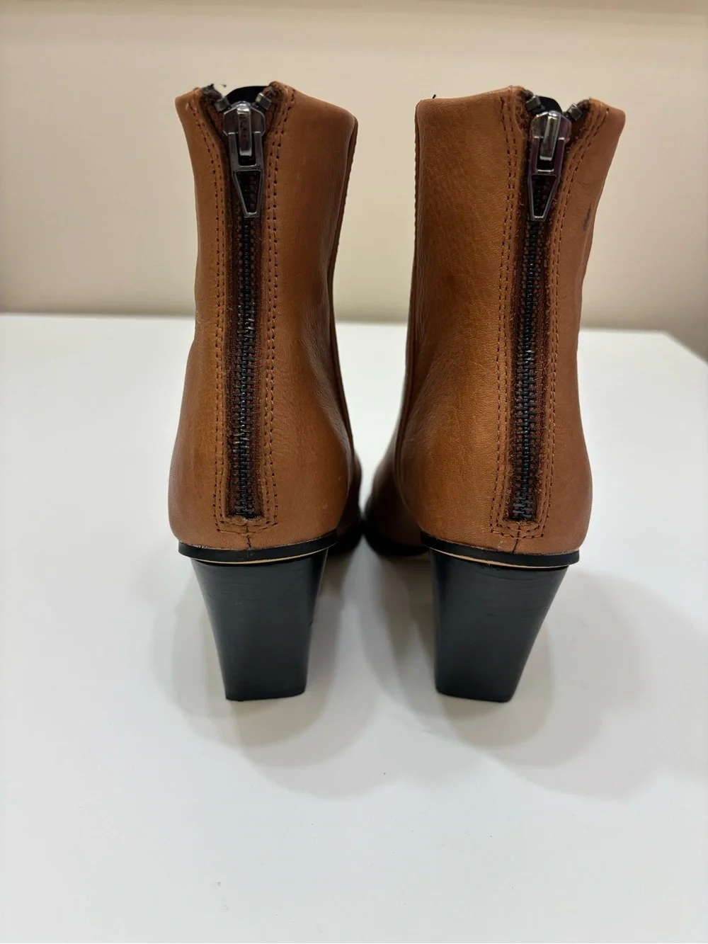👢 Dolce Vita Cognac Leather Pointed-Toe Ankle Boots